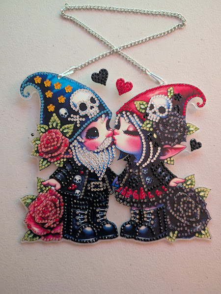 Halloween Couple Diamond Art Hanging Pendant