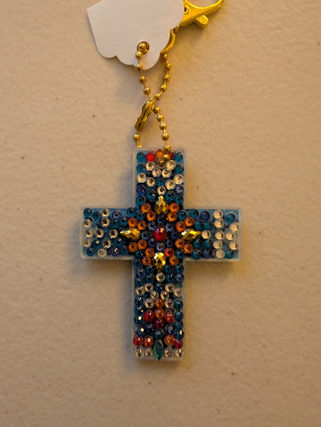 Diamond Art Cross Key Chains