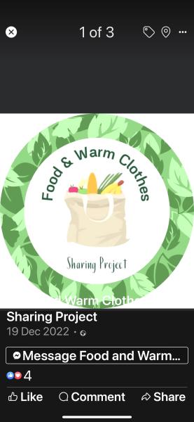 Food and warm clothes sharing project