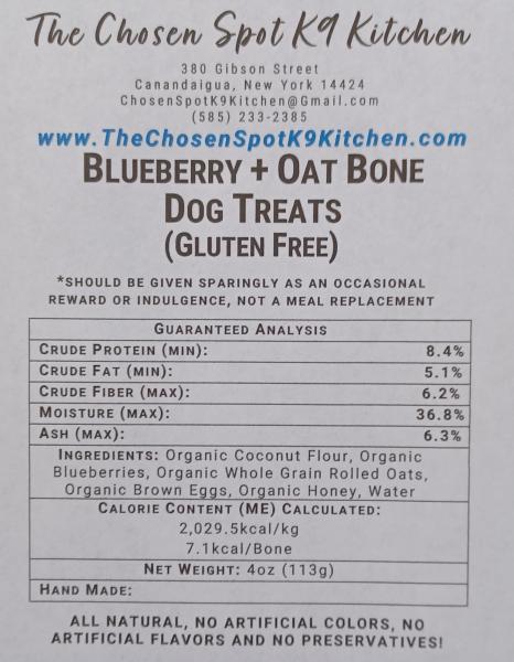 Blueberry + Oat Bone Organic Dog Treats picture