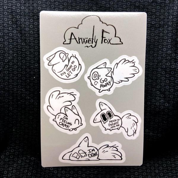 Anxiety Fox Sticker Sheet picture