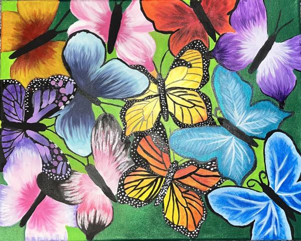 Butterfly painting canvas prints