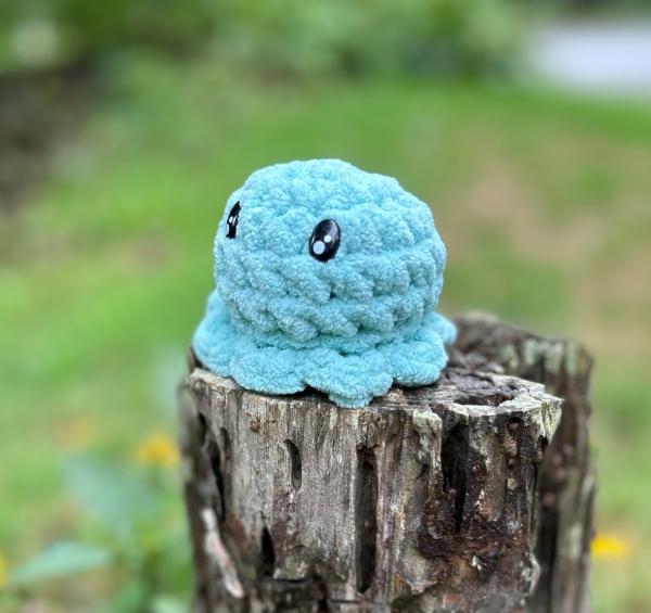 Crochet Amigurumi Blue Baby Octopus Plush picture