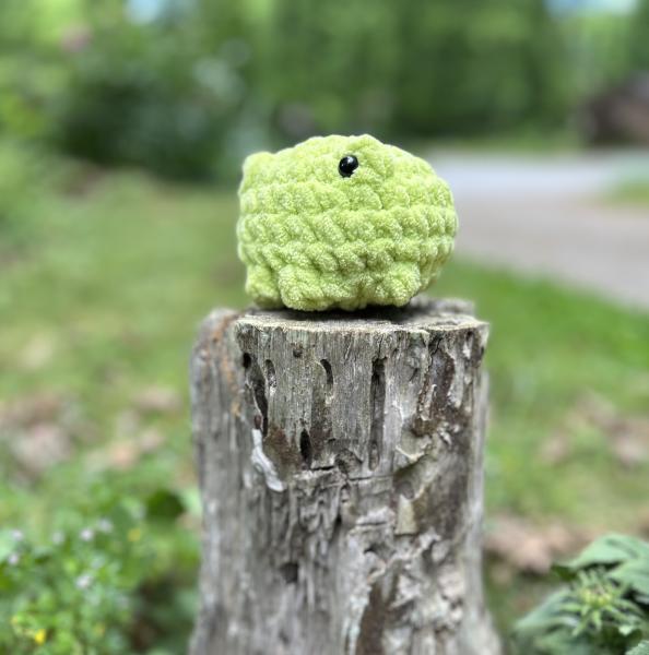 Crochet Amigurumi Small Green Frog Plush picture