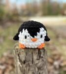 Crochet Amigurumi Holiday Black and White Penguin Plush