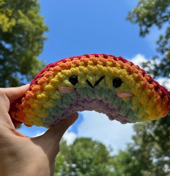 Crochet Amigurumi Large Rainbow Plush picture