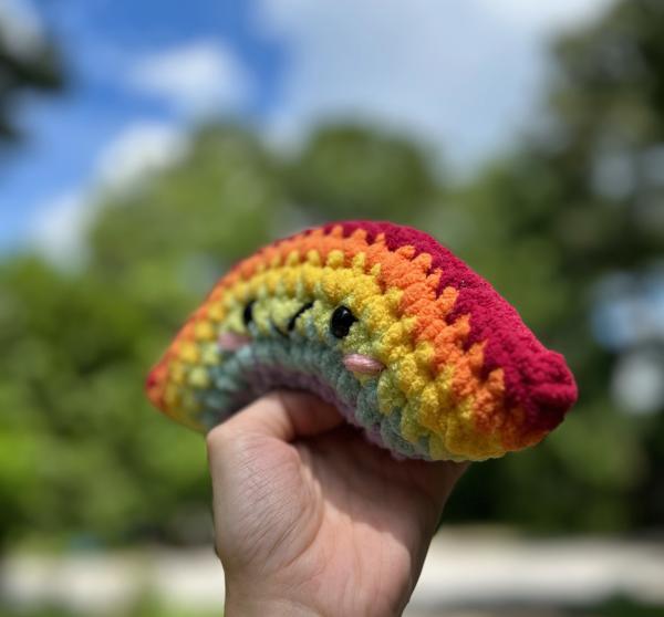 Crochet Amigurumi Large Rainbow Plush picture