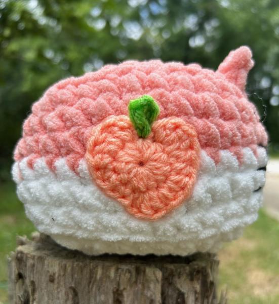 Crochet Amigurumi Peach Fruity Cat Plush picture