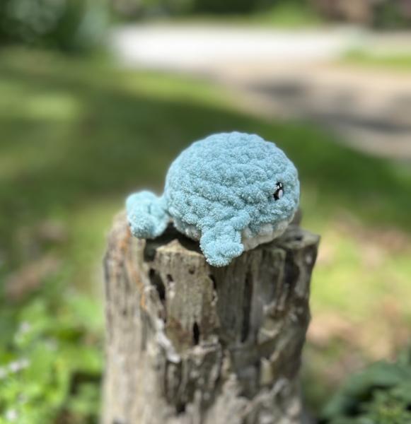 Crochet Amigurumi Baby Blue Whale Plush