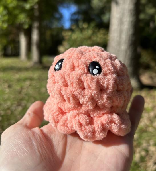 Crochet Amigurumi Peach Baby Octopus Plush picture