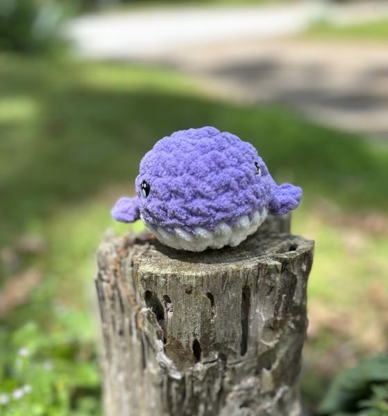 Crochet Amigurumi Baby Purple Whale Plush picture