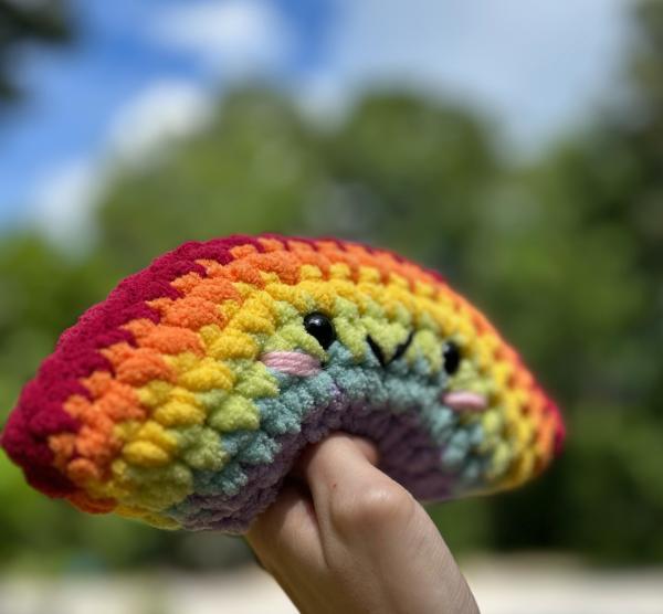 Crochet Amigurumi Large Rainbow Plush picture