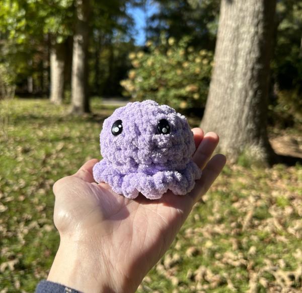 Crochet Amigurumi Baby Purple Octopus Plush picture