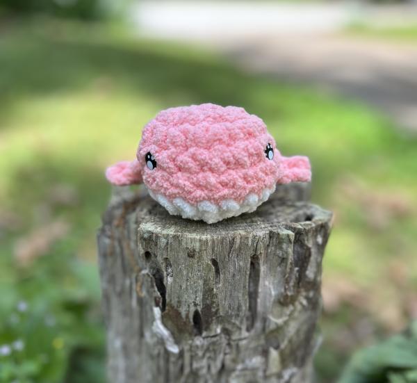 Crochet Amigurumi Baby Peach Whale Plush picture