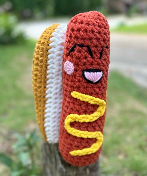 Crochet Amigurumi Large Hot Dog Plush picture