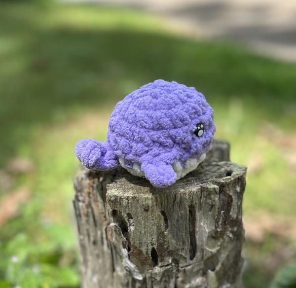 Crochet Amigurumi Baby Purple Whale Plush picture