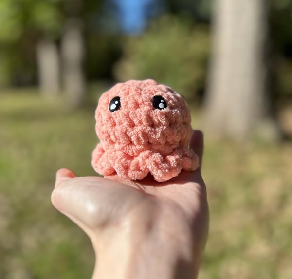 Crochet Amigurumi Peach Baby Octopus Plush picture