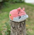 Crochet Amigurumi Peach Fruity Cat Plush