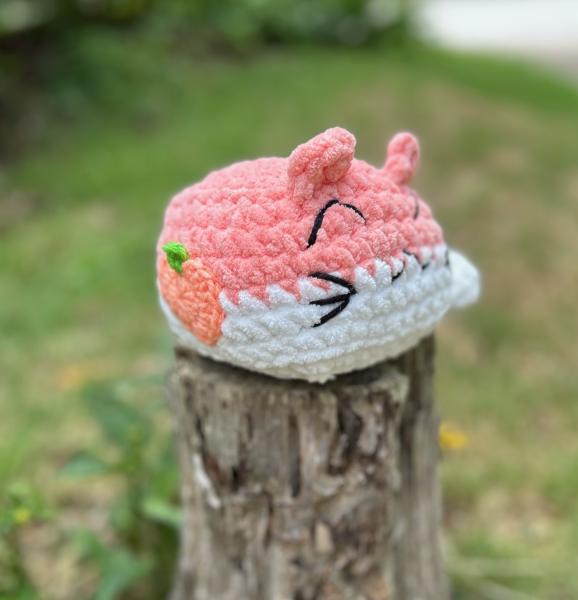 Crochet Amigurumi Peach Fruity Cat Plush picture