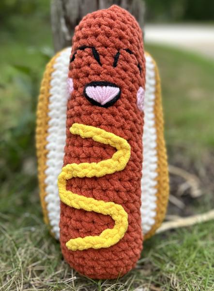 Crochet Amigurumi Large Hot Dog Plush picture