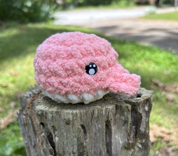 Crochet Amigurumi Baby Peach Whale Plush picture