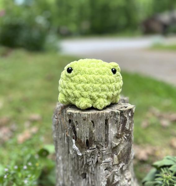 Crochet Amigurumi Small Green Frog Plush picture