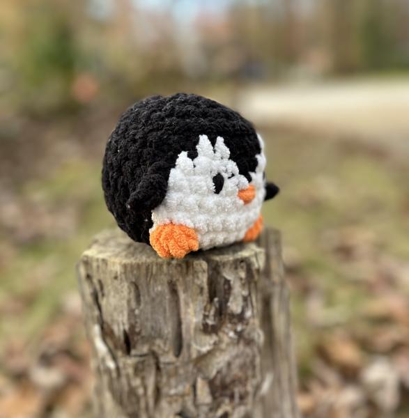 Crochet Amigurumi Holiday Black and White Penguin Plush picture