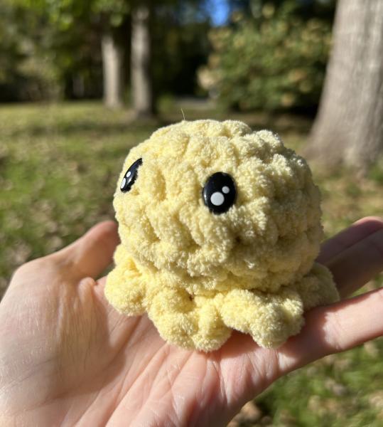 Crochet Amigurumi Yellow Baby Octopus Plush picture