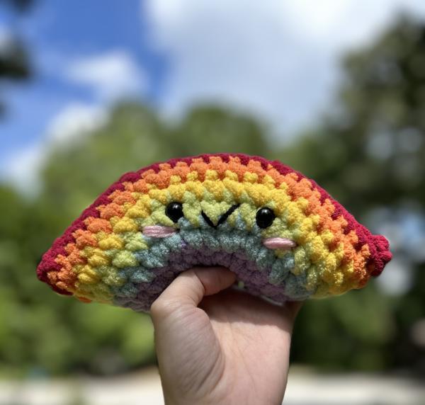 Crochet Amigurumi Large Rainbow Plush