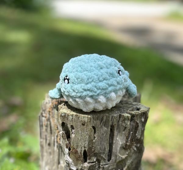 Crochet Amigurumi Baby Blue Whale Plush picture