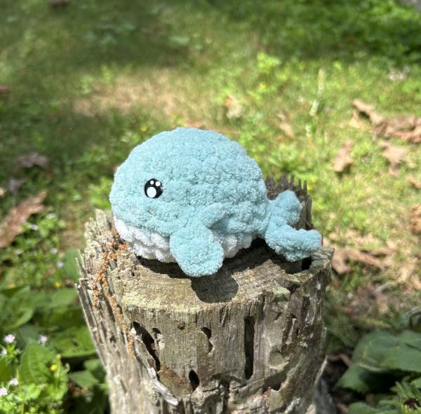 Crochet Amigurumi Baby Blue Whale Plush picture