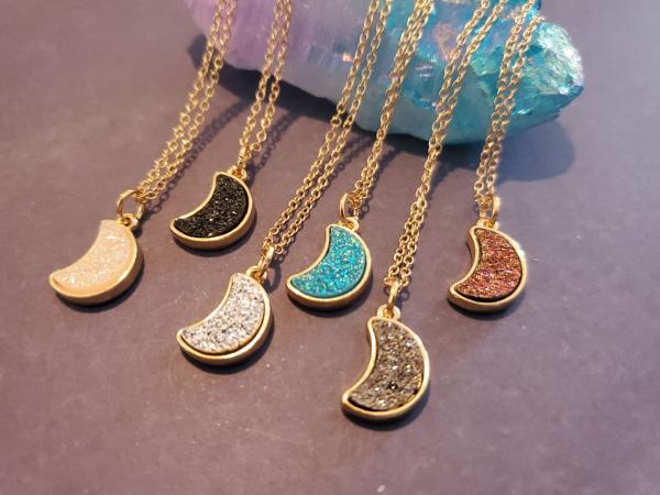 Druzy Inspired Moon Necklace picture
