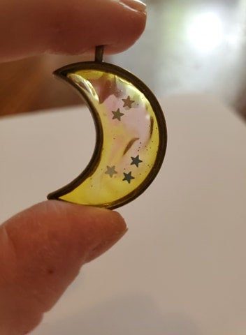 Moon Stained Glass Resin Pendant picture