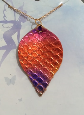 Rainbow Dragon Scale Necklace picture