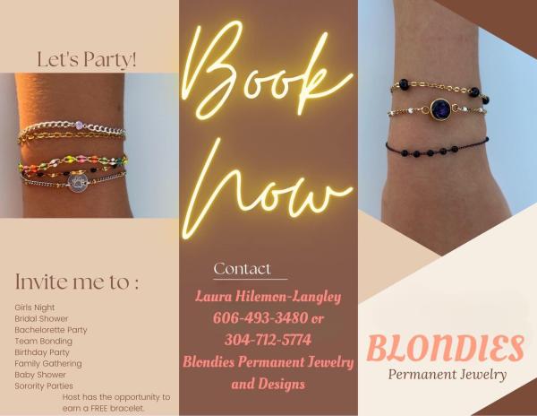 Blondies Permanent Jewelry and Designs with Plunder and JBloom