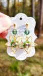 Holiday Flower Earrings in White