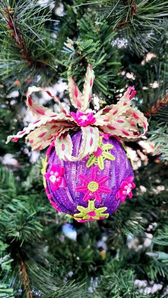 Flirty Flower Power Christmas Ornament