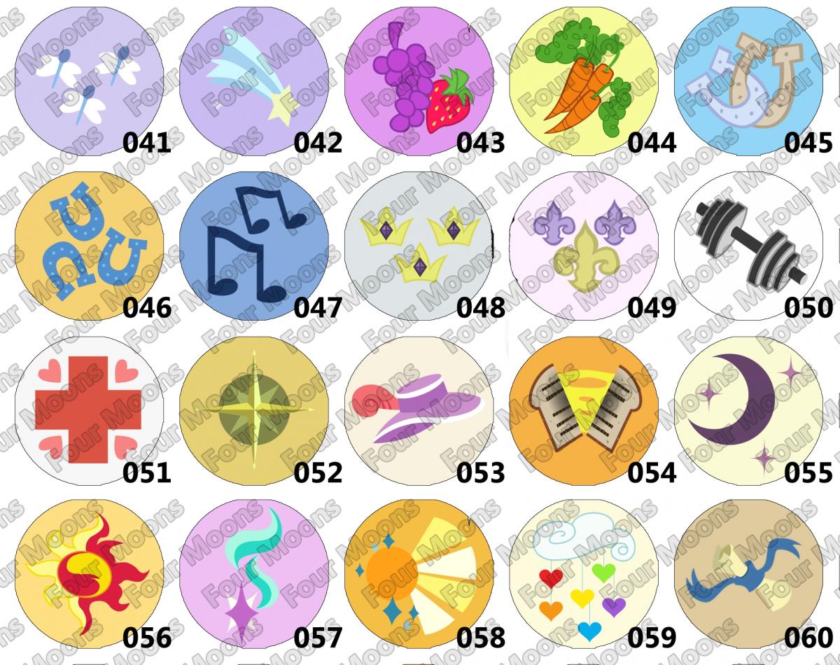 Pick Any 3 My Little Pony: Friendship is Magic Cutie Mark Buttons ...