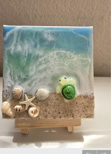 Beach theme Mini canvas picture