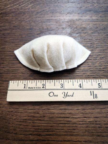 ONE (1) Felt steamed dumpling gyoza shaped cat toy | Eco-Fi felt cat toy | catnip essence | handmade in USA | gift for cats & their humans picture