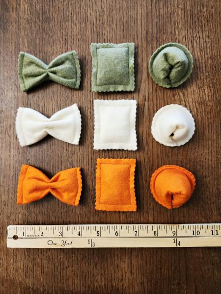 Felt crinkle pawsta cat toys | Set of 3 | Eco-Fi pasta shaped felt toys for cats | natural catnip essence | fun gift for cats & their humans picture