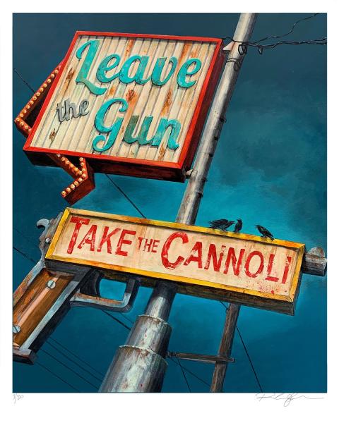"Leave the Cannoli" Embellished Giclèe picture