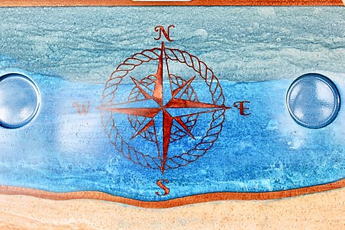 Ocean with Copper Compass Rose picture