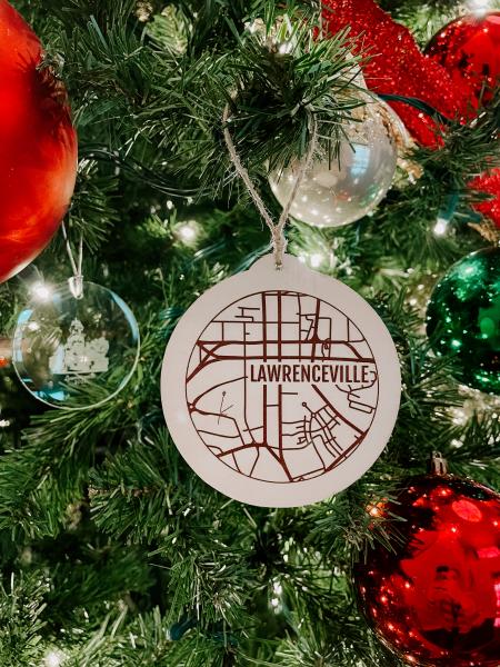 EMPLOYEE ONLY: Lawrenceville Wood Ornaments picture