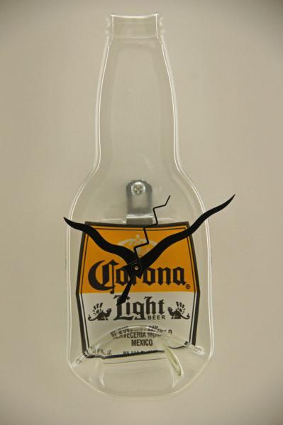 Recycled Corona Light Beer Bottle Clock picture