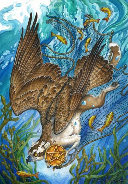 Page of Pentacles - Tarot Art with Gryphon picture