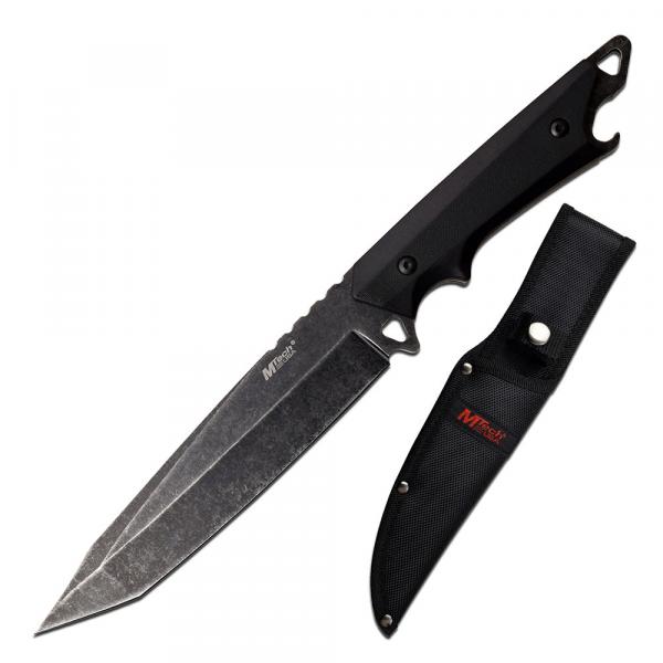 Tactical Fixed Blade Knife with Bottle Opener, Black picture