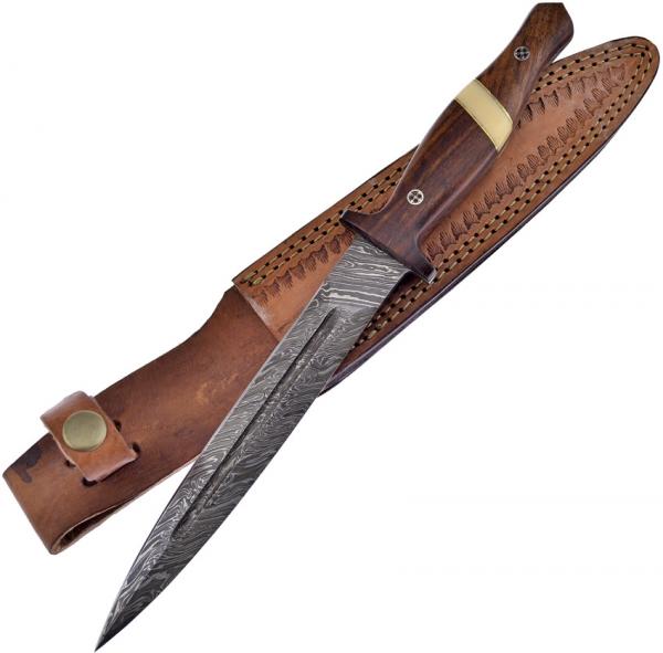 Damascus Dagger with Rosewood Hilt picture