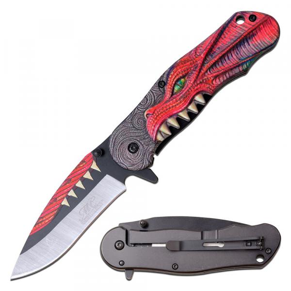 Dragon Teeth Folding Knife, Red picture
