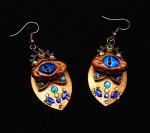 Dragon Eye Earring - Orange, Blue and Gold